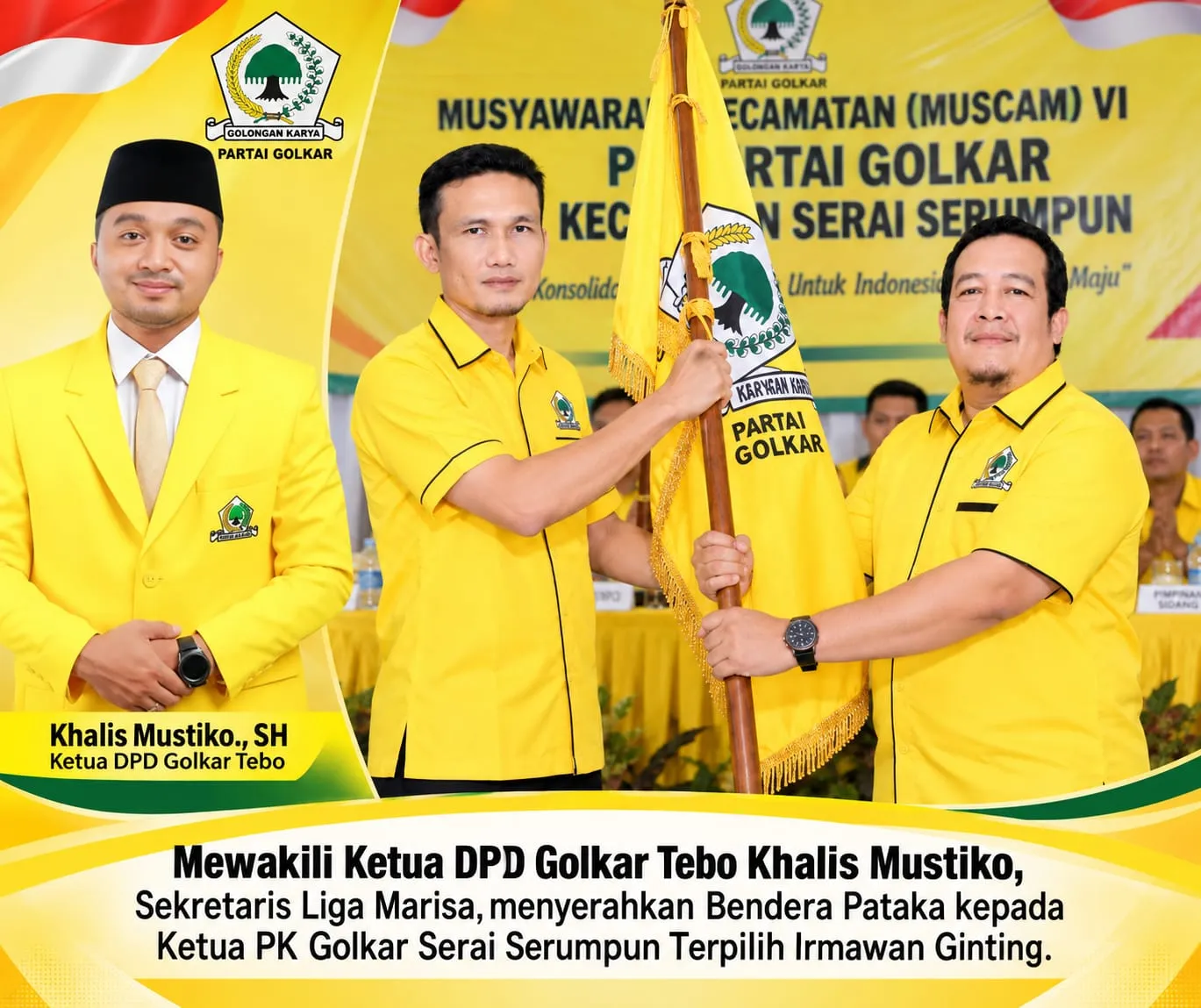 Konsolidasi Golkar Tebo Berlanjut, Irmawan Ginting Kembali Pimpin Serai Serumpun