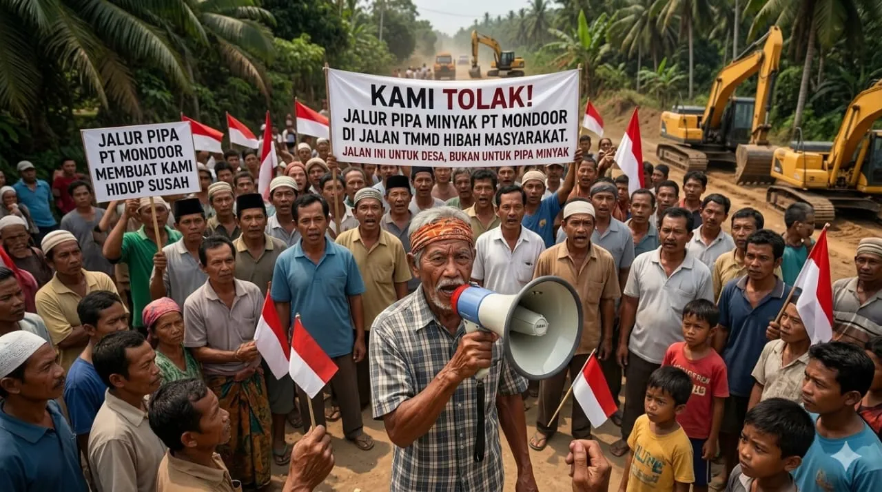 Penghibah Lahan Bersuara Keras, Tolak Jalan TMMD Tebo Ilir Dipakai Kepentingan Perusahaan Migas
