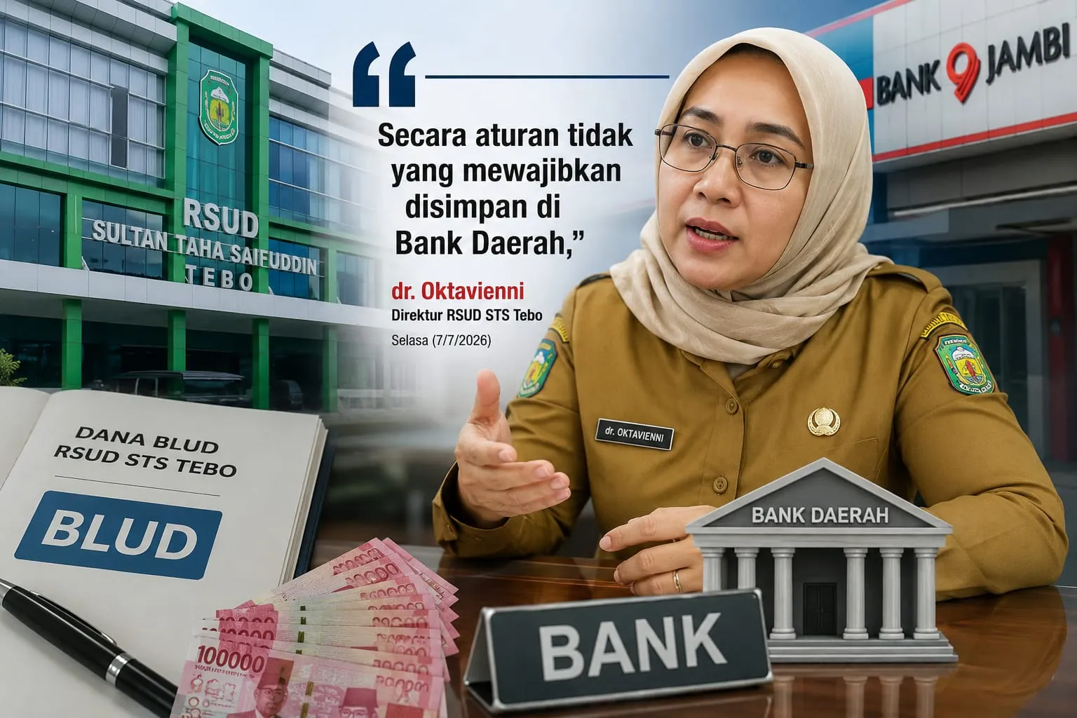 Golkar Minta Dana BLUD ke Bank Jambi, Direktur RSUD: Tak Wajib