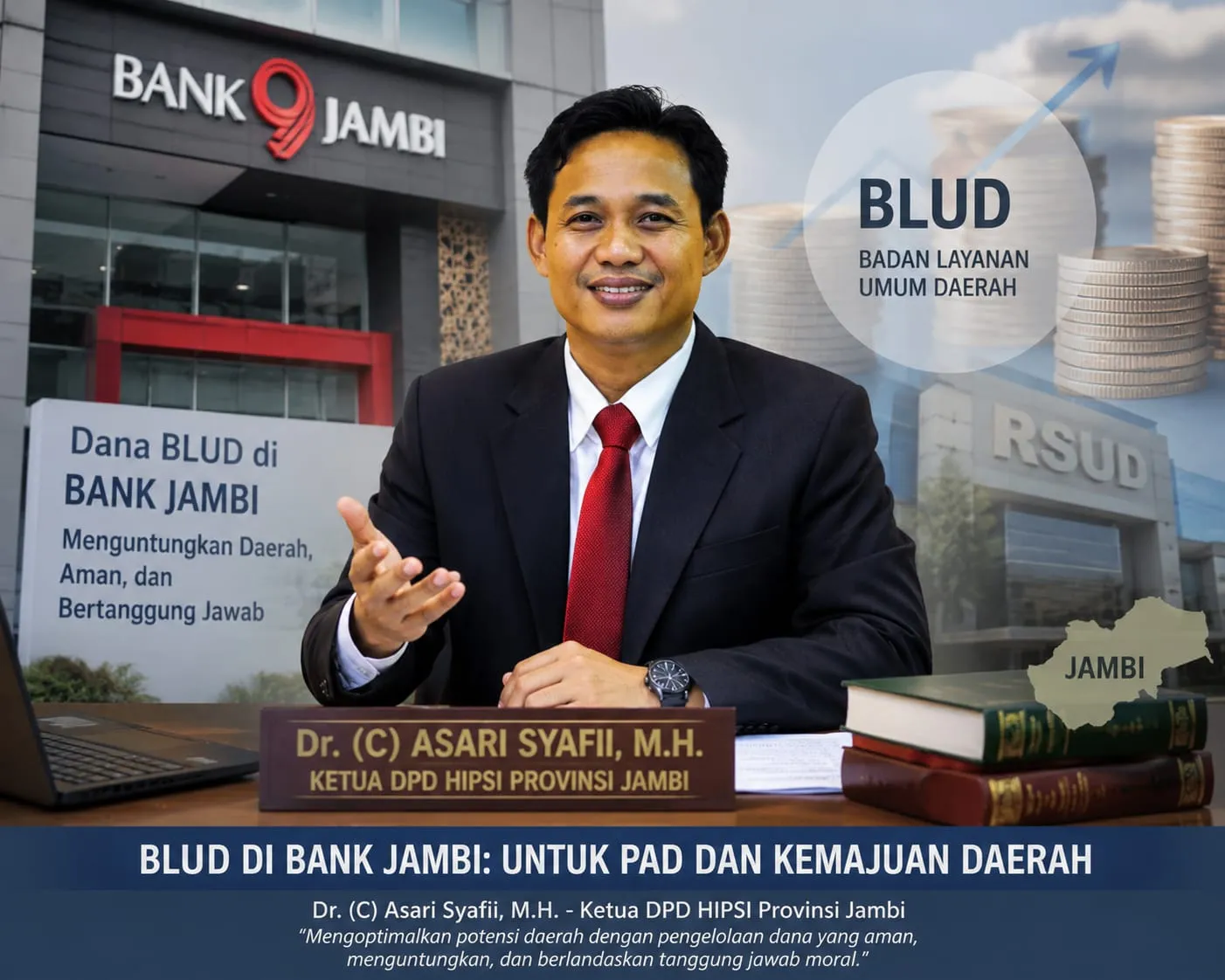 HIPSI Jambi Dukung Usulan Fraksi Golkar Tebo: Dana BLUD RSUD STS di Bank Jambi Lebih Menguntungkan Daerah
