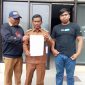 Kades Suka Rejo Kampung 5 Margo Tabir Membuktikan Laporannya kepada Pada Jurnalis saat didepan penyidik Satuan Reskrim Polres Merangin 