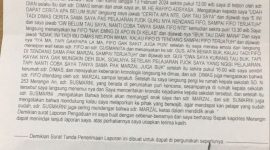 Foto batang bukti orang to korban melapor ke polisi