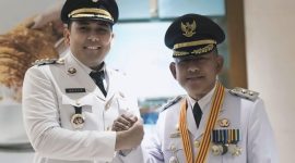 Bupati Merangin Muhammad Syukur dan Wakil Bupati Merangin Khafid 