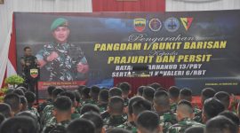 Mayjen TNI Rio Firdianto, saat kunjungan ke Markas Batalyon Artileri Pertahanan Udara 13/Parigha Bhuana Yudha di Pekanbaru, Kamis (19/2/2025).