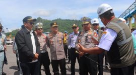 Kakorlantas Polri,  Irjen Pol Aan Suhanan, melakukan kunjungan kerja ke Pelabuhan ASDP Bakauheni, Lampung Selatan, pada Kamis (20/2/2025). 