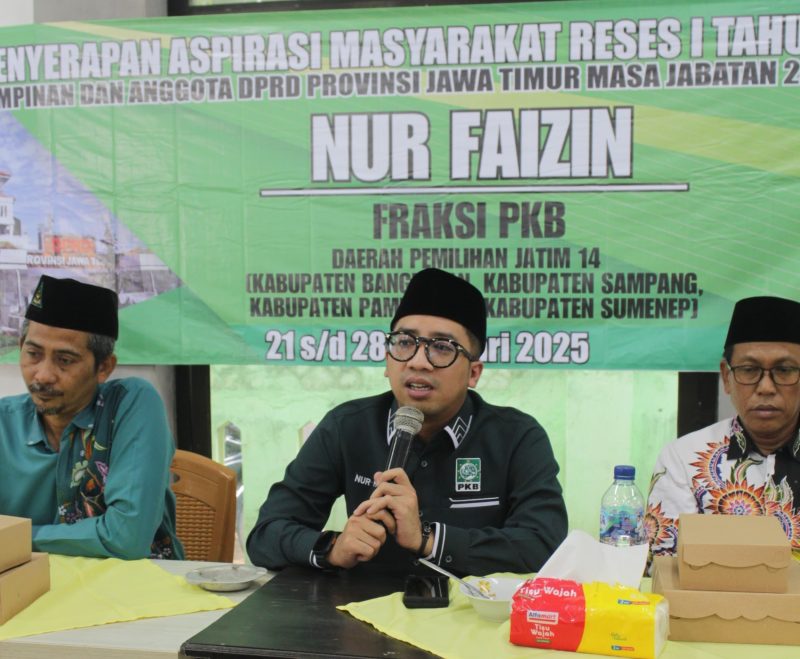 Anggota DPRD Jatim, Nur Faizin menggelar Reses I di Dungkek, Sumenep, Senin (24/02/2025).