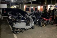Sejumlah sepeda motor yang berhasil diamankan Polres Pamekasan dalam mengantisipasi balap liar selama bulan ramadhan, Selasa (4/3/2025).