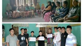 Kades dan Pemdes BPD desa Tanjung Ilir Bagikan BLT, membuat Senyum Sumringah masyarakat (dokumentasi transatu.id)
