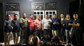 Tampak pelaku diamankan  Tim Opsnal Satreskrim Polres Merangin 