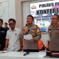 Kapolres Pamekasan AKBP Hendra Eko Triyulianto melakukan konferensi pers di Mapolres.