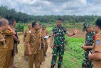Wakil bupati Merangin H A Khafid dan Dandim 0420/Sarko, Survei Rencana Lahan Unit Kompi Produksi
