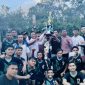 Foto bersama pemain Desa Tanjung Ilir saat meraih kemenangan juara satu