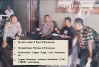 Saat Kapolres Pamekasan, AKBP Hendra Eko Triyulianto beserta jajarannya menemui korlap aksi, Samsul Arifin.