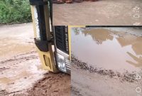 Kondisi jalan Desa Lubuk Napal Kecamatan Tabir 