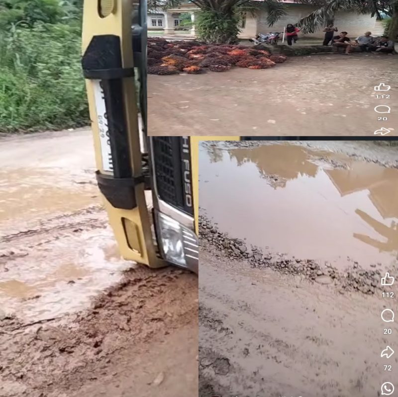 Kondisi jalan Desa Lubuk Napal Kecamatan Tabir 