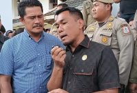 Wakil Ketua DPRD Merangin saat terima kunjungan Demontrasi HMI