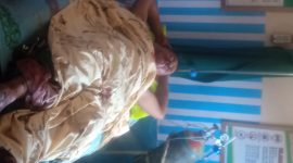 Warga Pangkalan Jambu setelah mendapat perawatan 