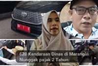Dewan Sorot mobil kendaraan dinas tidak bayar pakak