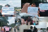 Foto Warga Tambang Baru melakukan Aksi Protes ke PT AIP