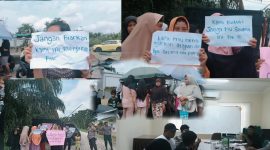 Foto Warga Tambang Baru melakukan Aksi Protes ke PT AIP