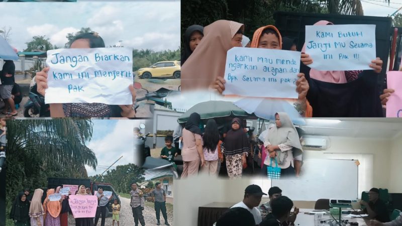 Foto Warga Tambang Baru melakukan Aksi Protes ke PT AIP