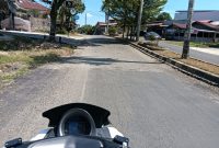 Tampak jalan sesudah di perbaiki dinas PUPR Merangin yang dianggarkan 5 ratus juta melalui swakelola 