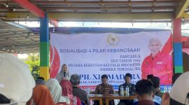 Keterangan:  saat memaparkan materi Sosialisasi Empat Pilar Kebangsaan di Kamal, Bangkalan. (Foto/Istimewa)