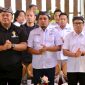 Ketua HIPMI Pamekasan, Ach Kusairi (tengah) bersama ketum Ferdy Elfian dari BPC HIPMI Banyuwangi (baju hitam).