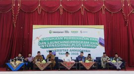 Universitas Annuqayah melakukan launching KKN internasional plus umroh di aula As-syarqawi, Selasa (1/7/2025).