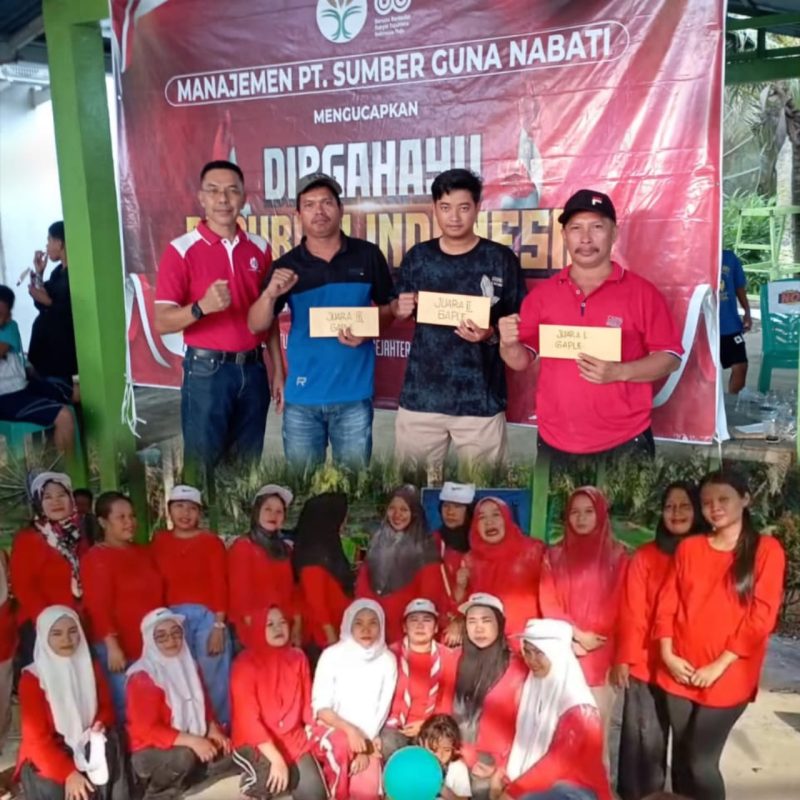Menajemen PT sumber guna Nabati memeriahkan HUT RI ke 80 bersama kariawan 