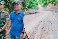 Bupati Sarolangun, H Hurmin,.SE saat Meninjau Pembukaan Jalan dari Bathin Pengambang- Dusun Sekaladi 