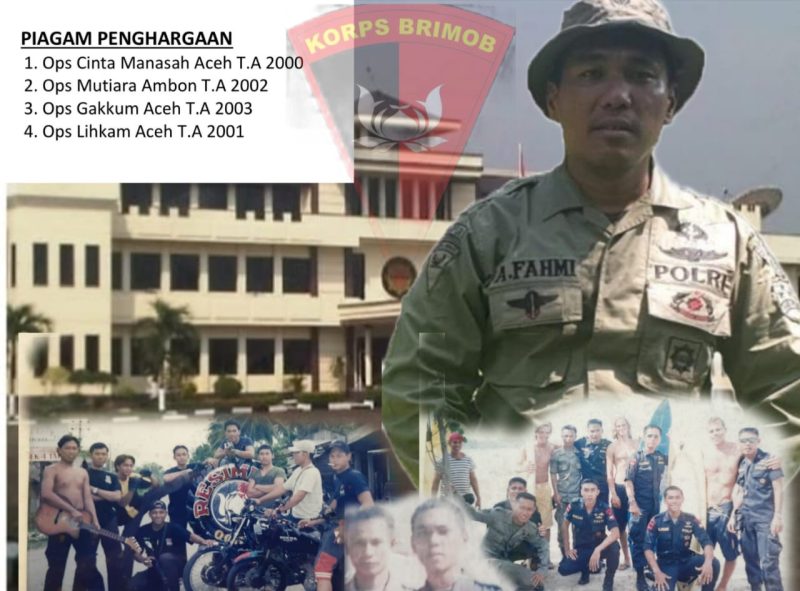 Profil Bripka Purn Ahmad Fahmi Masih aktif di kesatuan Brimob Polri/ Dokumen/ Transatu.id