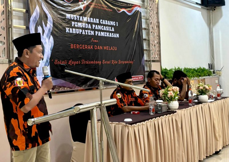 Surahmat selaku Ketua terpilih MPC Pemuda Pancasila Pamekasan Periode 2024-2029.