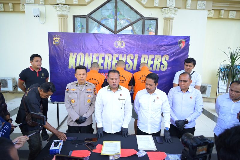 Pers rilis Ditreskrimsus Polda Jambi Tangkap Pelaku Transaksi Emas Ilegal, 