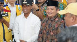 KETERANGAN: Bupati Bangkalan Lukman Hakim bersama Wakil Bupati Fauzan Ja’far berpose bersama usai acara di Pendopo Agung setempat.(Dok/Istimewa).