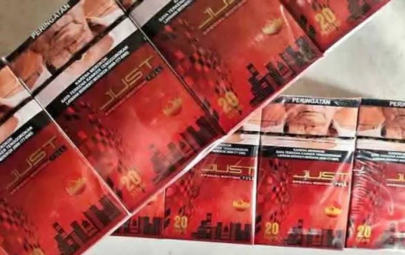 penampakan rokok ilegal Just Full