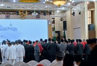 Suasana pelantikan pejabat Pemkot Jambi, Kamis (2/10/2025).