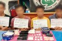 Poto tersangka narkoba saat diamankan polisi tebo