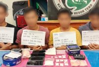 Poto tersangka narkoba saat diamankan polisi tebo