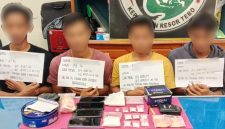 Poto tersangka narkoba saat diamankan polisi tebo