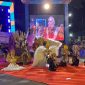 Carnaval Angso Duo di Tugu Keris Siginjai, Jumat malam (24/10/2025).