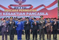 Pemkab Pamekasan gelar upacara Hari Kesaktian Pancasila di Lapangan Nagara Bhakti Mandhapa Ronggosukowati Pamekasan, Rabu (01/10/2025).