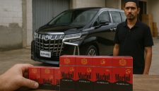 ilustrasi: pemilik rokok marbol dengan mobil mewahnya