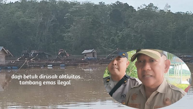 Tampak kegiatan tambang ilegal merusak aset pemerintah wakil bupati sedang cek lokasi 