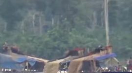 Foto aktivitas tambang emas Dam Betuk