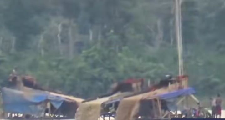 Foto aktivitas tambang emas Dam Betuk