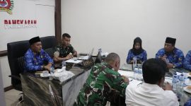 Wakil Bupati H. Sukriyanto saat berkunjung ke Mako Kodim 0826 Pamekasan