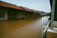 sejumlah rumah tergenang banjir
