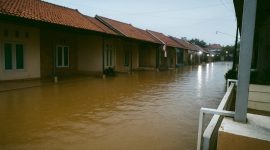 sejumlah rumah tergenang banjir