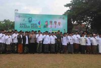 Pemkab Pamekasan saat peringati Hari Santri Nasional di Lapangan Nagara Bhakti Pendopo Ronggosukowati, Rabu (22/10/2025).
